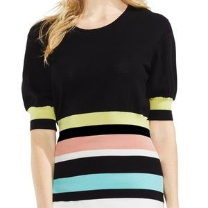 VINCE CAMUTO | BUBBLE SLEEVE COLORBLOCK SWEATER